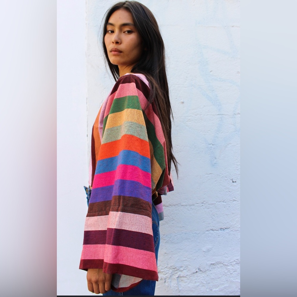 Oaxacan Rainbow Top -  Technicolor